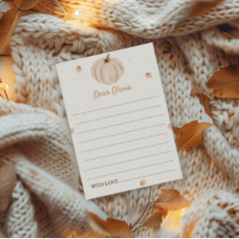 私たちの小さなカボチャ誕生日タイムカプセルカード 招待状