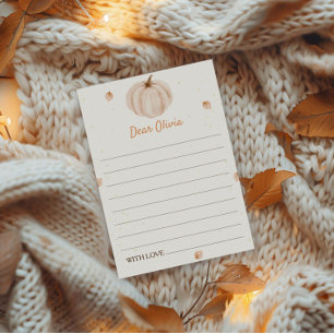 私たちの小さなカボチャ誕生日タイムカプセルカード 招待状