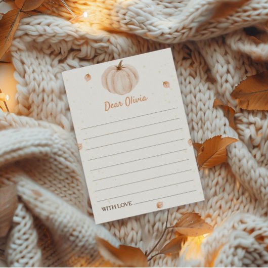 私たちの小さなカボチャ誕生日タイムカプセルカード 招待状