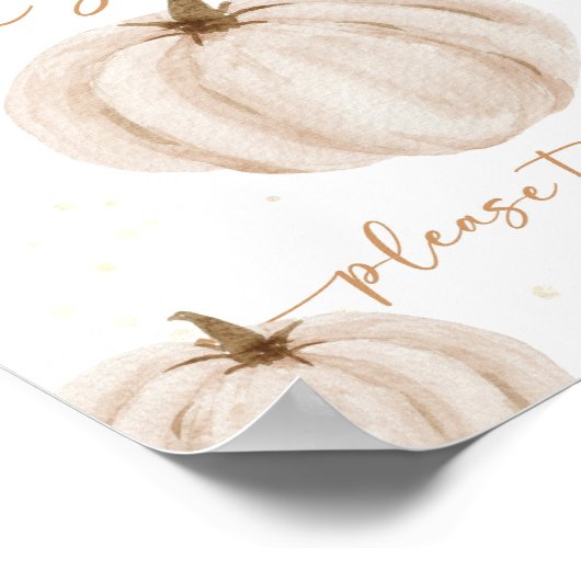 私たちの小さなカボチャ誕生日ベビーは甘い ポスター (角)