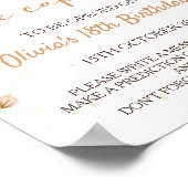 私たちの小さなカボチャ誕生日時間カプセルサイン ポスター (角)