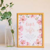 私たちの小さなカボチャ赤ちゃんシャワーおむつラッフルサイン ポスター