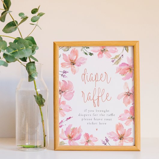 私たちの小さなカボチャ赤ちゃんシャワーおむつラッフルサイン ポスター