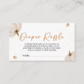 私たちの小さなカボチャ赤ちゃんシャワーおむつラッフル エンクロージャーカード (正面)