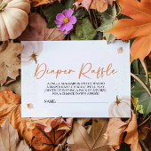 私たちの小さなカボチャ赤ちゃんシャワーおむつラッフル エンクロージャーカード