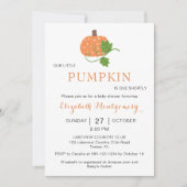 私たちの小さなカボチャ赤ちゃんシャワー招待状 招待状 (正面)