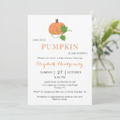 私たちの小さなカボチャ赤ちゃんシャワー招待状 招待状 (スタンド正面)