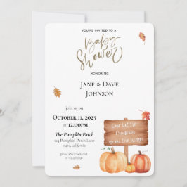 私たちの小さなカボチャ赤ちゃんシャワー招待状 招待状