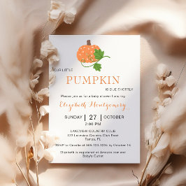 私たちの小さなカボチャ赤ちゃんシャワー招待状 招待状