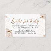 私たちの小さなカボチャ赤ちゃんシャワー本のリクエスト エンクロージャーカード (正面)