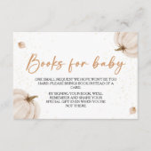 私たちの小さなカボチャ赤ちゃんシャワー本のリクエスト エンクロージャーカード (正面)