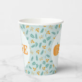 私たちの小さなカボチャ1st誕生日パーティー 紙コップ (左)