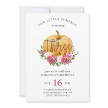 私たちの小さなカボチャ3歳の誕生日