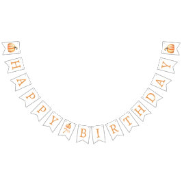 私たちの小さなカボチャ、オレンジ、子供の誕生日パーティー バンティングフラッグ