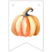 私たちの小さなカボチャ、オレンジ、子供の誕生日パーティー バンティングフラッグ (第1の旗)