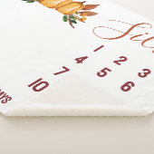 私たちの小さなカボチャ、フローラベビーマイルストーン シェルパブランケット (3/4)