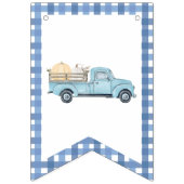 私たちの小さなカボチャ/ブルートラック誕生日バナー バンティングフラッグ (第1の旗)