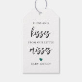 私たちの小さなキスからの任意の色のハグと ギフトタグ (正面)