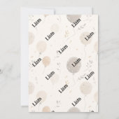 私たちの小さなキツネ誕生日パーティーの招待 招待状 (裏面)