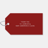 私たちの小さなキノコのプレイドベビーシャワーありがとう ギフトタグ (裏面横)