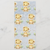 私たちの小さなキングライオンクラウンバルーン1歳の誕生日 メニュー (裏面)