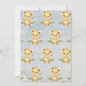 私たちの小さなキングライオンクラウンバルーン1歳の誕生日 招待状 (裏面)