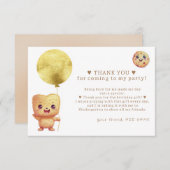 私たちの小さなクッキーが1歳に! フォト 1歳誕生日 サンキューカード (正面/裏面)