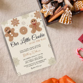 私たちの小さなクッキーのクリスマスベビーシャワー 招待状