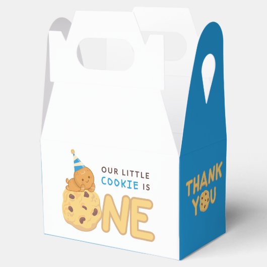 私たちの小さなクッキーは1つの最初の誕生日の好意ボックスである フェイバーボックス (オープン)