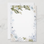 私たちの小さなクッキーブルースノーフレークボーイベビーシャワー 招待状 (裏面)