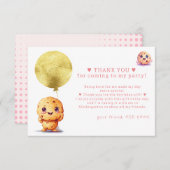 私たちの小さなクッキー、1歳の誕生日 フォト1 誕生日 サンキューカード (正面/裏面)