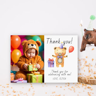 私たちの小さなクマの誕生日ありがとう サンキューカード