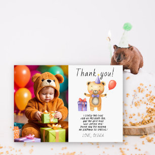 私たちの小さなクマの誕生日ありがとう サンキューカード