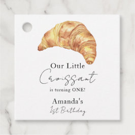 私たちの小さなクロワッサン1st誕生日パーティー フェイバータグ