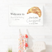 私たちの小さなクロワッサン1st誕生日パーティー 横断幕 (インサイチュ)