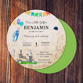 私たちの小さなゴルファーのグリーンゴルフボール1st誕生日