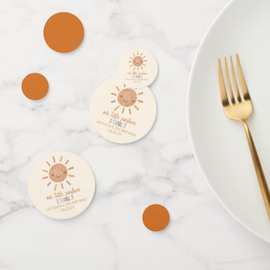 私たちの小さなサンシャインイエローサンバースデーパーティー コンフェッティ (グループ)