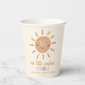 私たちの小さなサンシャインイエローサンバースデーパーティー 紙コップ (裏面)