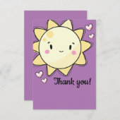 私たちの小さなサンシャインガールズパープル サンキューカード (正面/裏面)