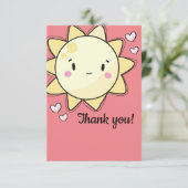私たちの小さなサンシャインガールズピンクサンキューカード サンキューカード (スタンド正面)