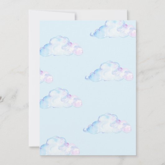 私たちの小さなサンシャインキュートブルーボーイバースデーパーティー 招待状 (裏面)