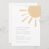 私たちの小さなサンシャインバースデーパーティーの招待 招待状 (正面/裏面)