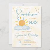 私たちの小さなサンシャインバースデーパーティー 招待状 (正面)