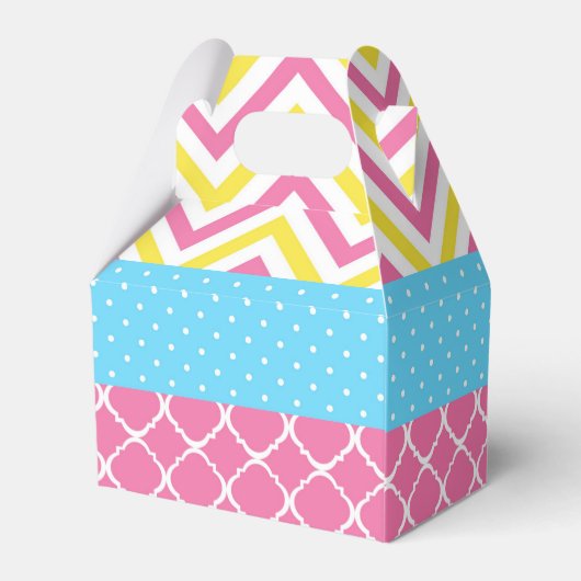 私たちの小さなサンシャインピンクと黄色の誕生日パーティー フェイバーボックス (裏面サイド)