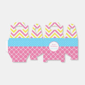 私たちの小さなサンシャインピンクと黄色の誕生日パーティー フェイバーボックス (折り畳みなし)