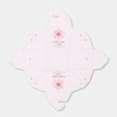 私たちの小さなサンシャインピンクの太陽の誕生日パーティー フェイバーボックス (折り畳みなし)