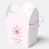 私たちの小さなサンシャインピンクの太陽の誕生日パーティー フェイバーボックス (オープン)