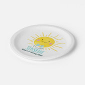 私たちの小さなサンシャインボーイブルーボウタイサンパーティー ペーパープレート (アングル)