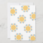 私たちの小さなサンシャインボーイ1st誕生日 招待状 (裏面)