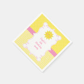 私たちの小さなサンシャイン誕生日サンキュー スタンダードカクテルナプキン (角)
